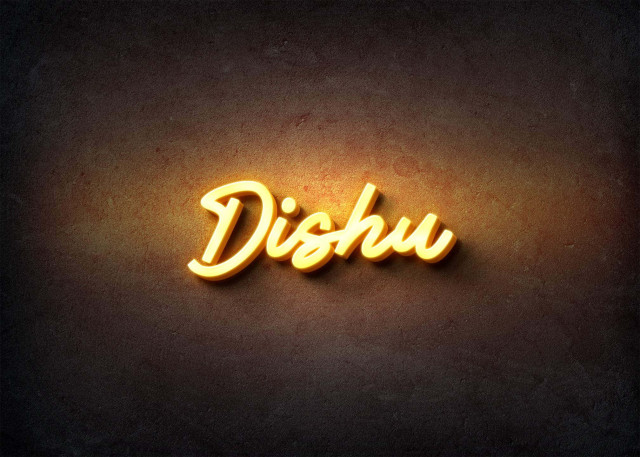 Free photo of Glow Name Profile Picture for Dishu