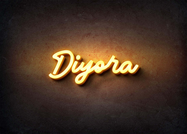 Free photo of Glow Name Profile Picture for Diyora