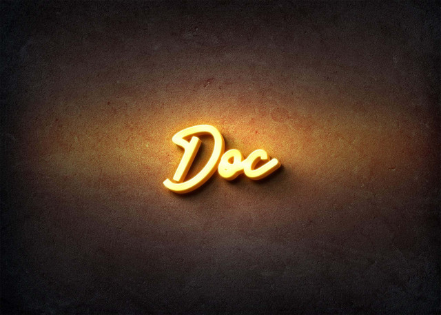 Free photo of Glow Name Profile Picture for Doc