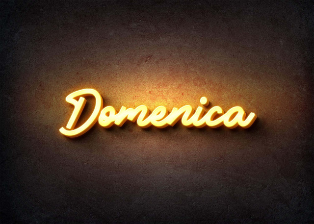 Free photo of Glow Name Profile Picture for Domenica