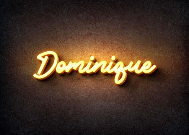 Free photo of Glow Name Profile Picture for Dominique