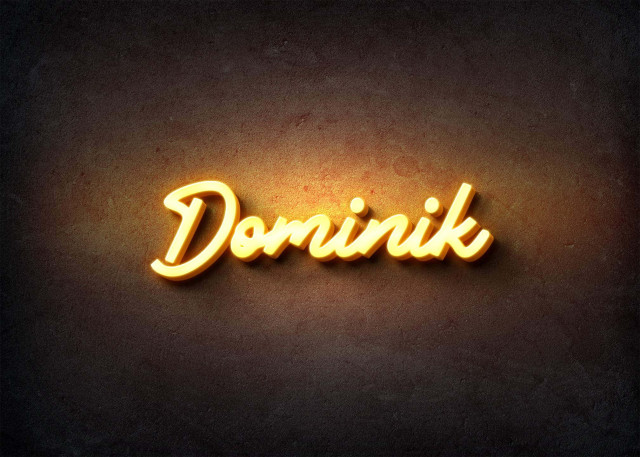 Free photo of Glow Name Profile Picture for Dominik