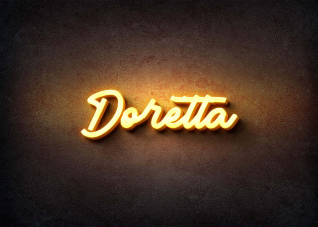 Free photo of Glow Name Profile Picture for Doretta