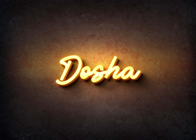Free photo of Glow Name Profile Picture for Dosha