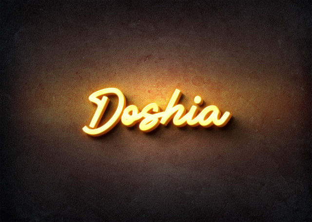 Free photo of Glow Name Profile Picture for Doshia