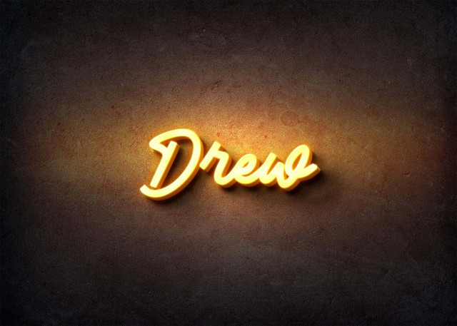 Free photo of Glow Name Profile Picture for Drew