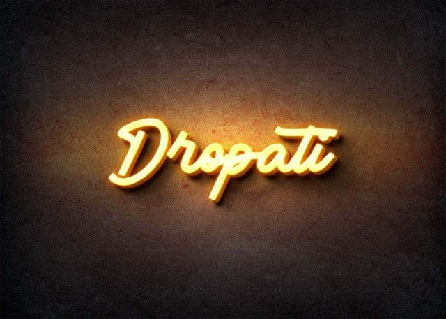 Free photo of Glow Name Profile Picture for Dropati