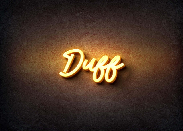 Free photo of Glow Name Profile Picture for Duff