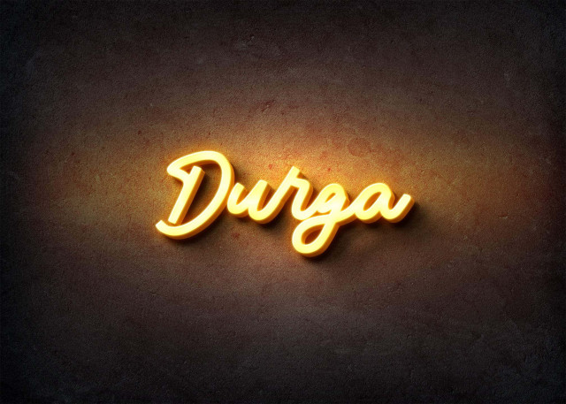 Free photo of Glow Name Profile Picture for Durga