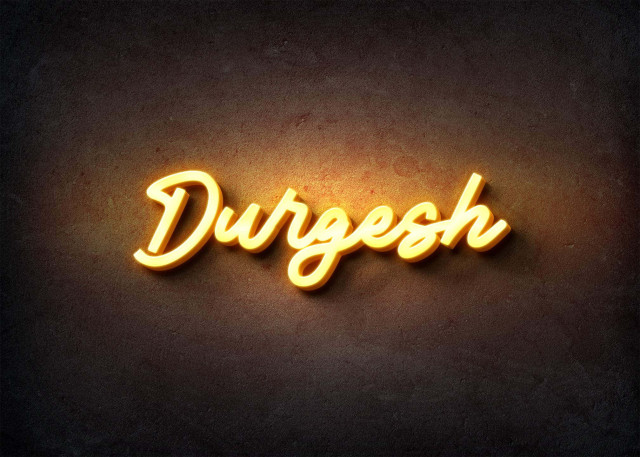 Free photo of Glow Name Profile Picture for Durgesh