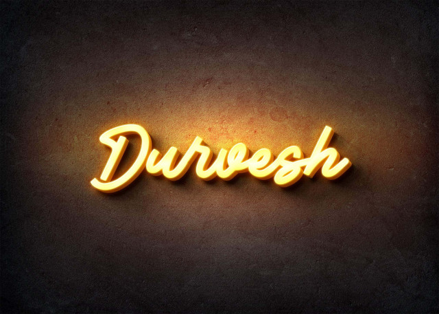 Free photo of Glow Name Profile Picture for Durvesh