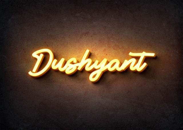 Free photo of Glow Name Profile Picture for Dushyant