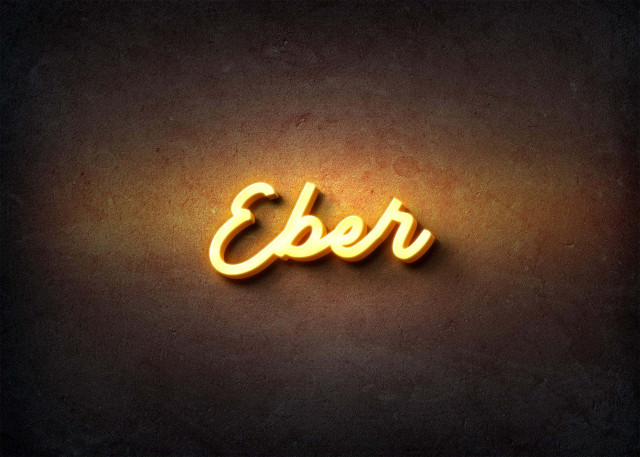 Free photo of Glow Name Profile Picture for Eber