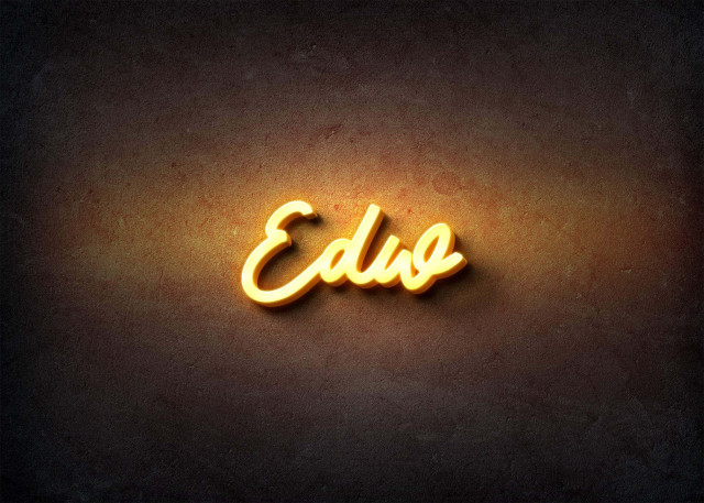 Free photo of Glow Name Profile Picture for Edw