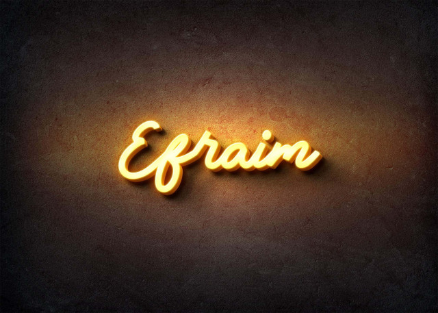 Free photo of Glow Name Profile Picture for Efraim