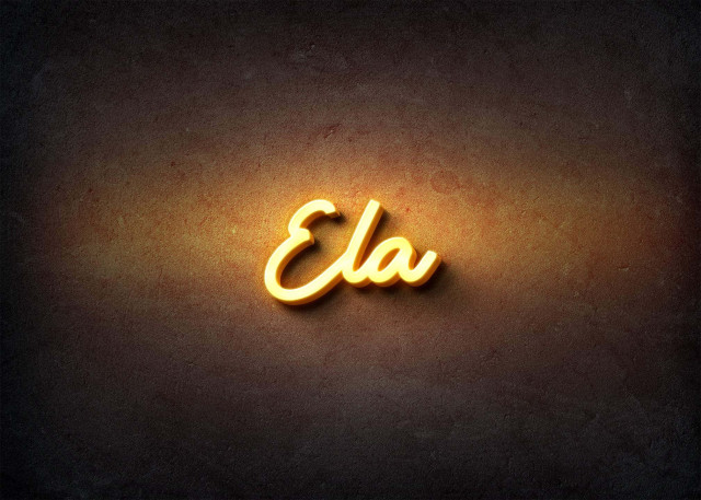 Free photo of Glow Name Profile Picture for Ela