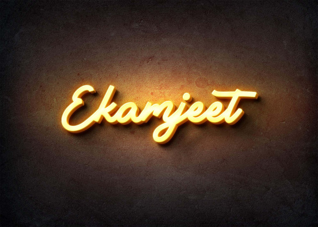 Free photo of Glow Name Profile Picture for Ekamjeet