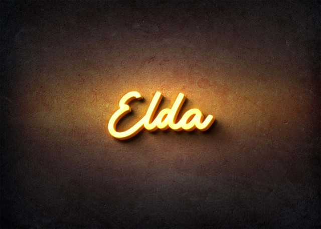 Free photo of Glow Name Profile Picture for Elda