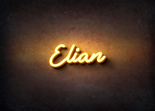 Free photo of Glow Name Profile Picture for Elian