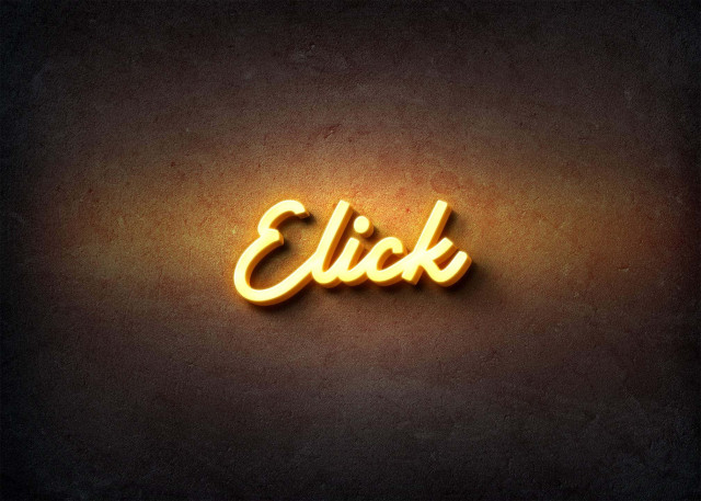 Free photo of Glow Name Profile Picture for Elick