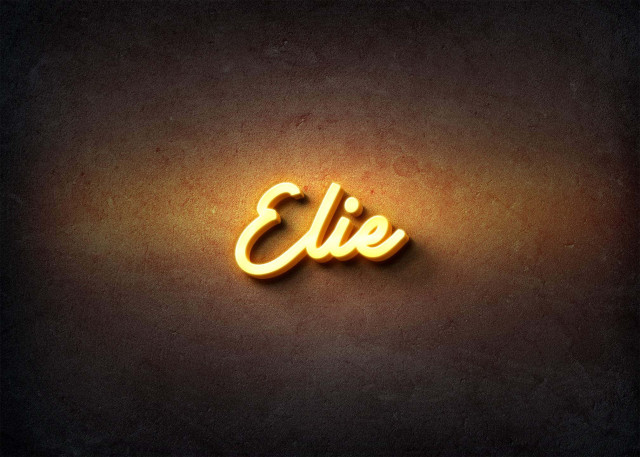 Free photo of Glow Name Profile Picture for Elie