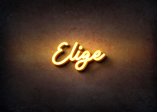 Free photo of Glow Name Profile Picture for Elige