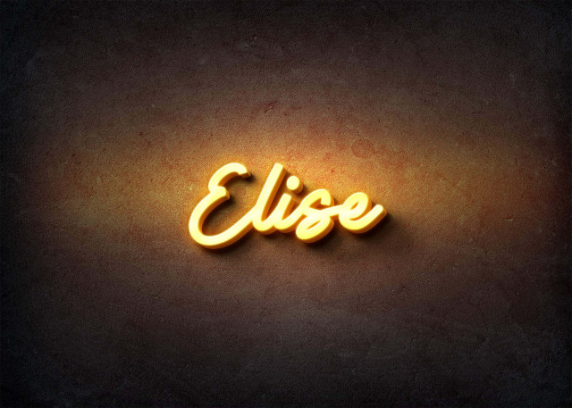 Free photo of Glow Name Profile Picture for Elise