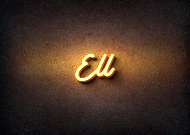 Free photo of Glow Name Profile Picture for Ell
