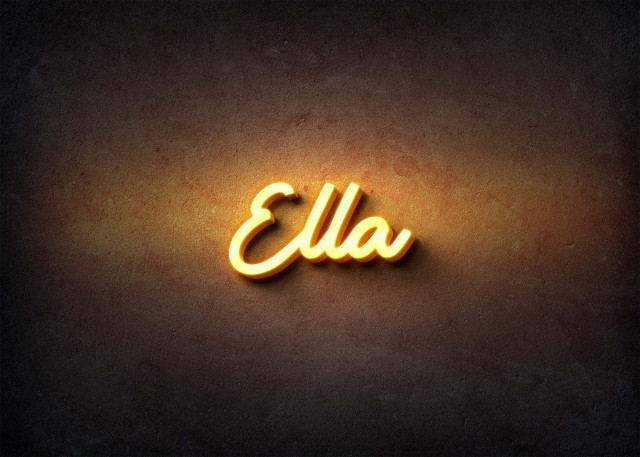 Free photo of Glow Name Profile Picture for Ella