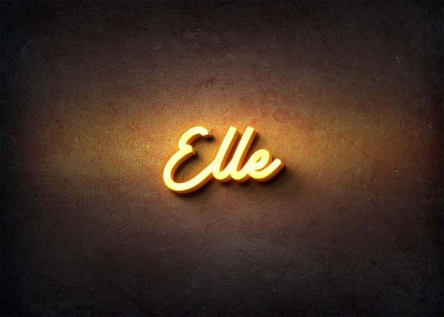 Free photo of Glow Name Profile Picture for Elle
