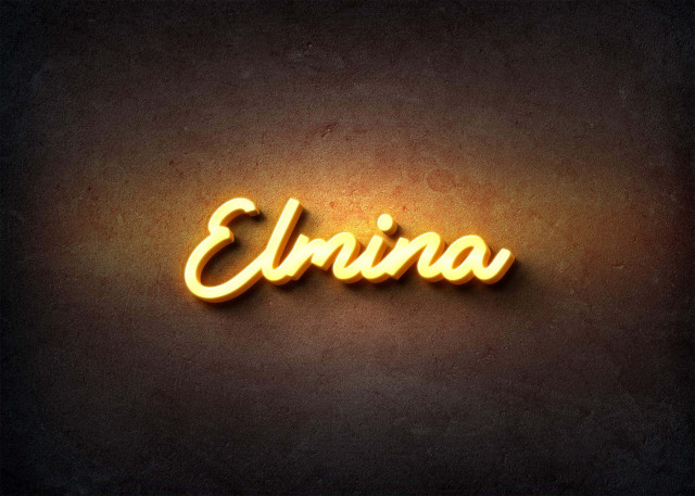 Free photo of Glow Name Profile Picture for Elmina