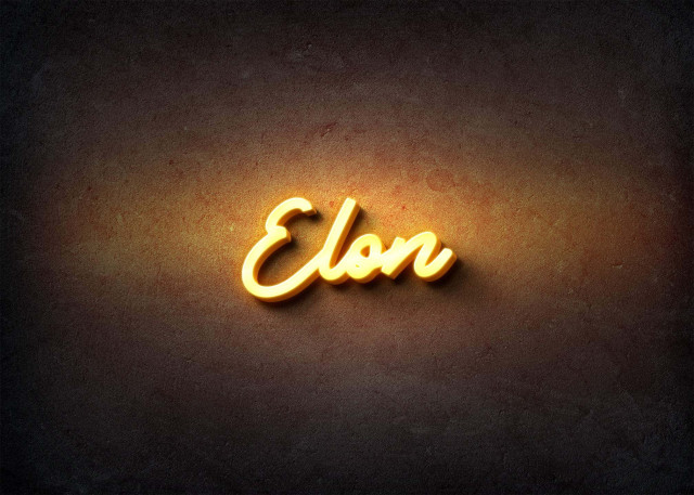 Free photo of Glow Name Profile Picture for Elon