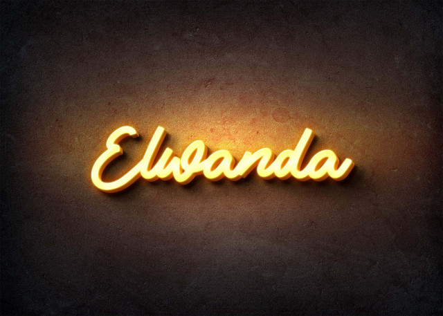 Free photo of Glow Name Profile Picture for Elwanda