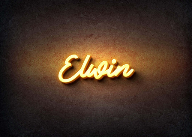 Free photo of Glow Name Profile Picture for Elwin