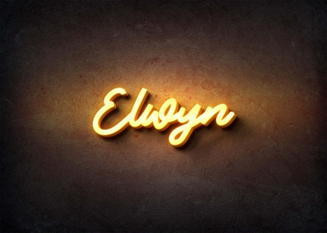 Free photo of Glow Name Profile Picture for Elwyn