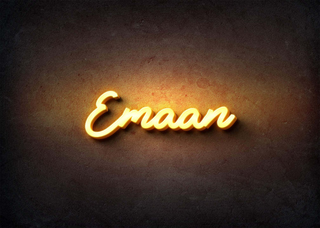 Free photo of Glow Name Profile Picture for Emaan