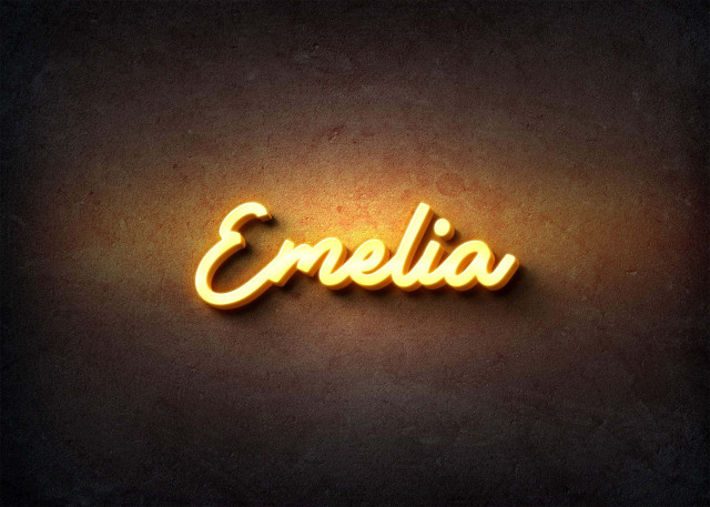 Free photo of Glow Name Profile Picture for Emelia