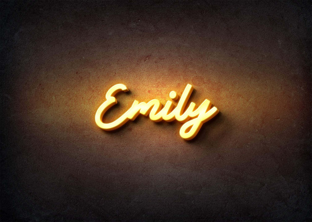 Free photo of Glow Name Profile Picture for Emily