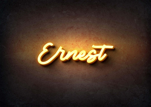 Free photo of Glow Name Profile Picture for Ernest