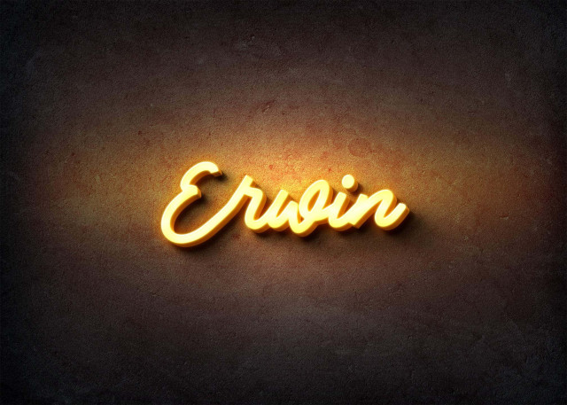 Free photo of Glow Name Profile Picture for Erwin
