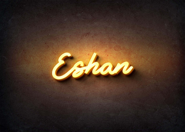 Free photo of Glow Name Profile Picture for Eshan