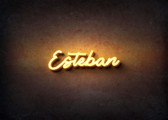 Free photo of Glow Name Profile Picture for Esteban
