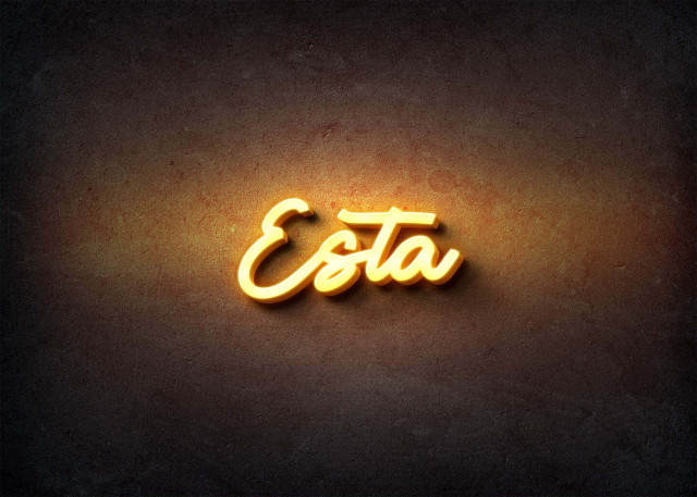 Free photo of Glow Name Profile Picture for Esta