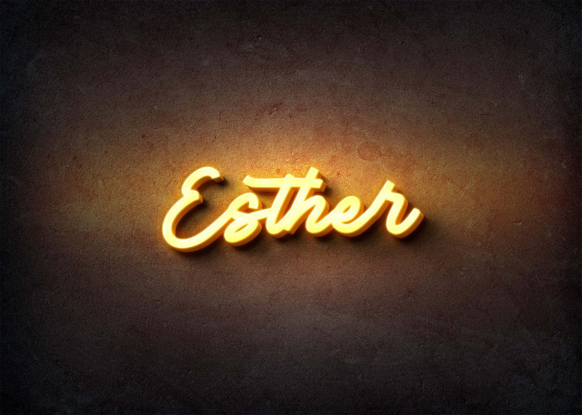 Free photo of Glow Name Profile Picture for Esther
