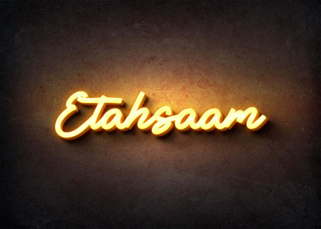 Free photo of Glow Name Profile Picture for Etahsaam