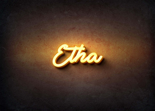 Free photo of Glow Name Profile Picture for Etha