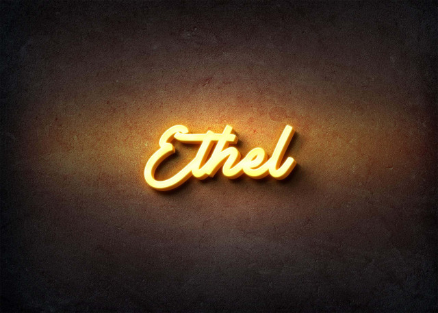 Free photo of Glow Name Profile Picture for Ethel