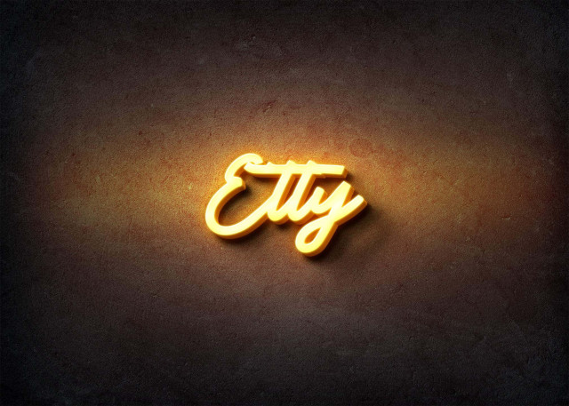 Free photo of Glow Name Profile Picture for Etty