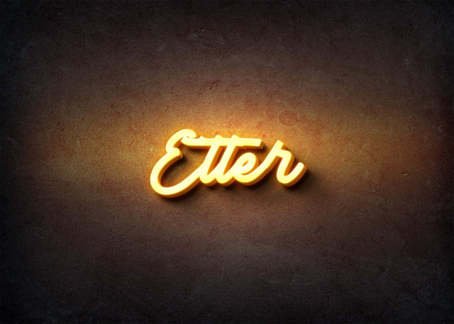 Free photo of Glow Name Profile Picture for Etter