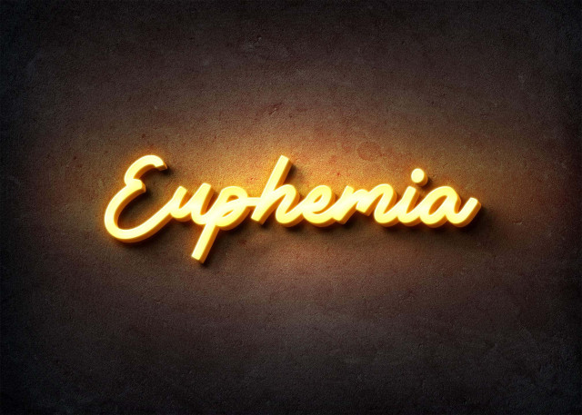 Free photo of Glow Name Profile Picture for Euphemia